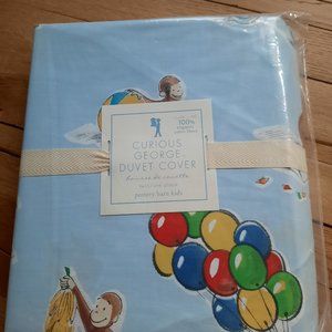 NEW and Rare! Pottery Barn kids Curious George Duvet cover